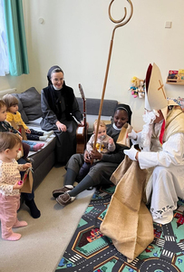 Der Nikolaus besuchte heuer auch das Kinderland